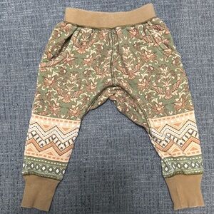 Spell Kids Sweatpants with Floral and Geometric Patterns